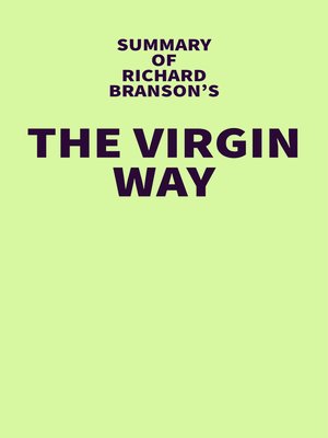 cover image of Summary of Richard Branson's the Virgin Way
